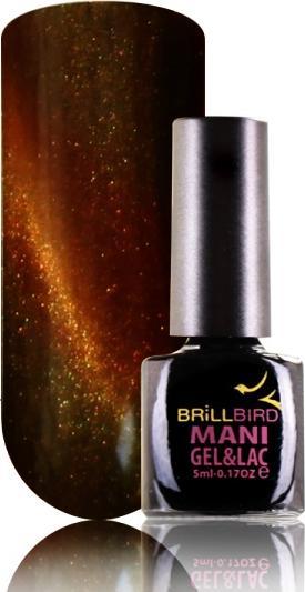 Immagine prodotto BrillBird Gel&Lac per occhi di gatto "Oro russo" - 5ml (Smalto per unghie effetto gel)