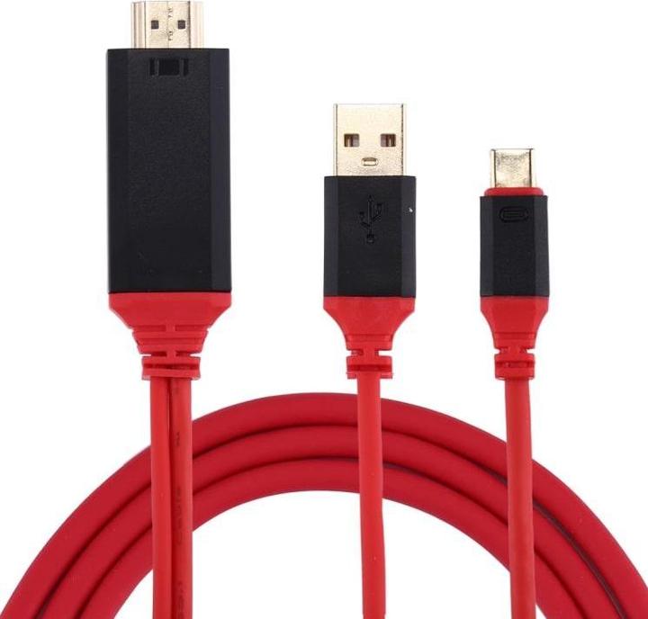 Actual product image JTI USB-C to HDMI adapter 2 m (HDMI, USB, 200 cm)