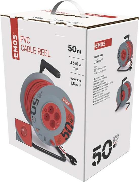 Produktbild Emos Kabeltrommel IP20 1,5mm Schuko 50 m (50 m)