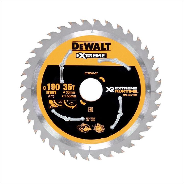 Image du produit DeWalt Lame de scie circulaire pour scie circulaire portative 190/30mm 36WZ/FZ
