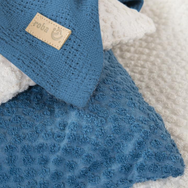Actual product image Roba Baby blanket 'Seashells' indigo (80 x 80 cm)
