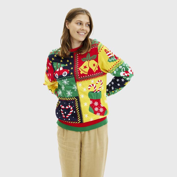 Immagine prodotto Christmas Sweats Il maglione patchwork (XL)