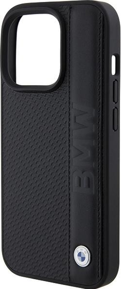 Produktbild BMW BMHCP15L22RDPK iPhone 15 Pro 6.1" czarny/black hardcase Leather Textured & Stripe (Apple iPhone 15 Pro)