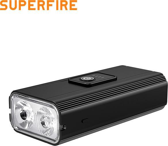 Produktbild Superfire Bike flashlight GT-R3, 600lm, USB (120 lm)