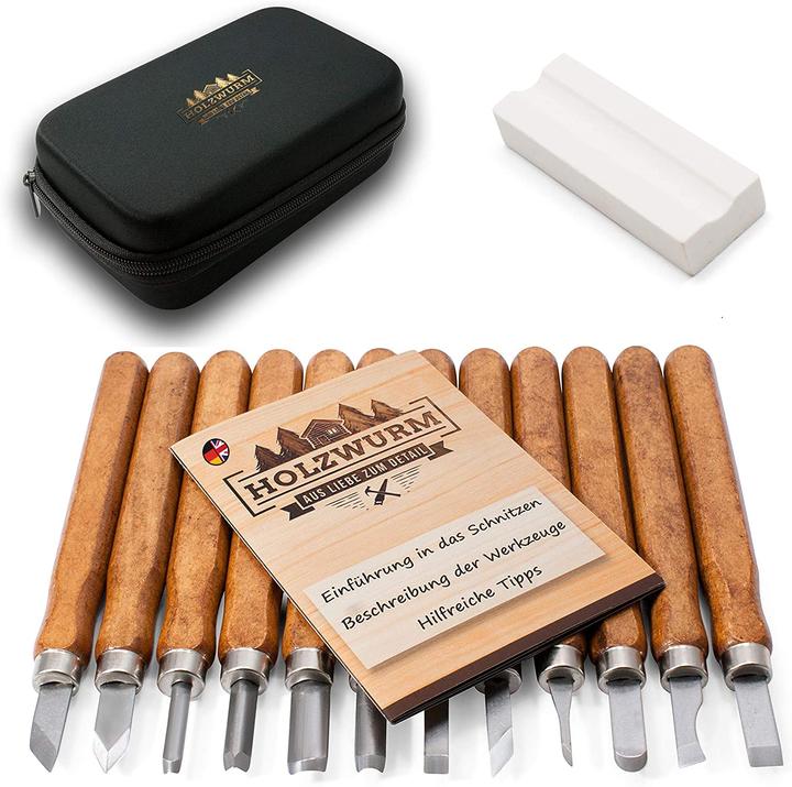 Holzwurm Holz-Schnitzwerkzeug Set (2.50 cm)