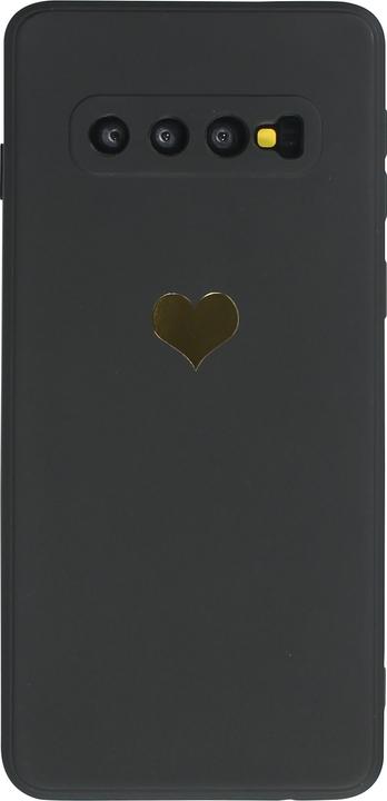 Actual product image PhoneLook Coque Silicone Mat Coeur doré (Samsung Galaxy S10)