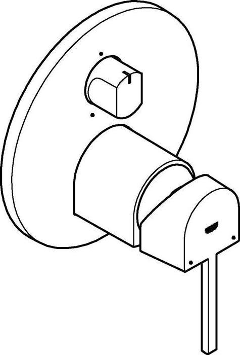 Actual product image Grohe Plus single-lever mixer with 3-way diverter