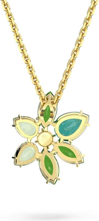 Produktbild Swarovski Gema Halskette Verschiedene Schliffe Blume Grün Gold (Swarovski Metall, 36 - 41 cm)