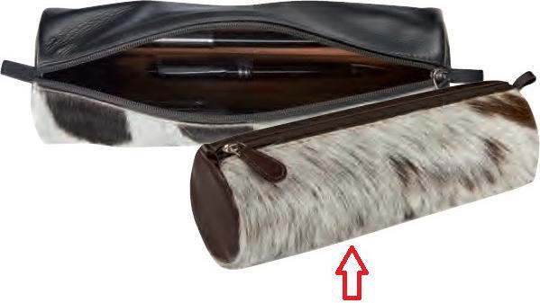 Actual product image Maverick Pouch leather / fur round brown