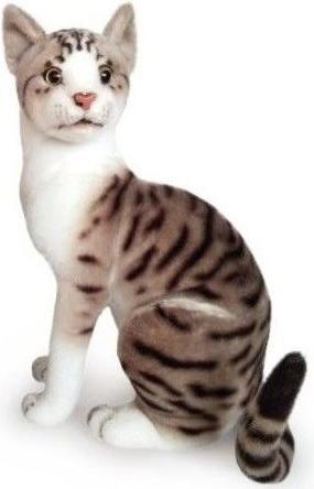 Immagine prodotto No Name Gatto seduto bianco e grigio 30 cm (30 cm)