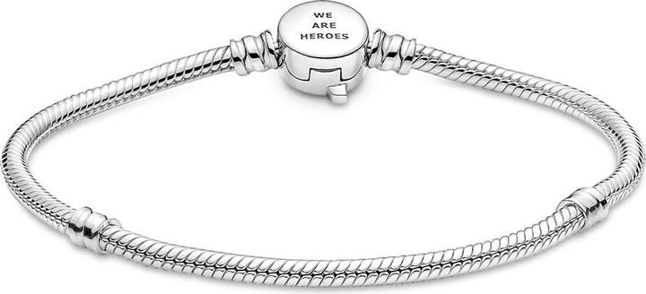 Actual product image Pandora Moments Marvel The Avengers Logo Snake Chain Bracelet (21 cm, Silver 925)