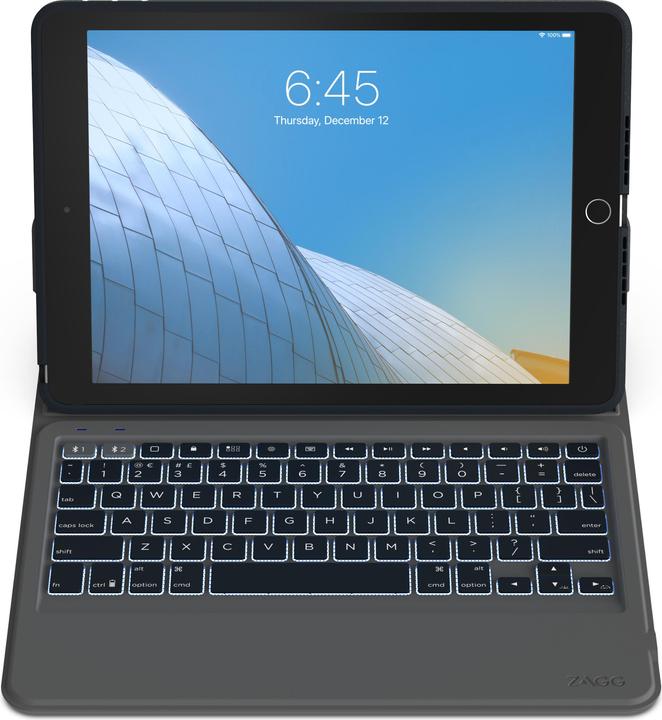 Zagg Tastiera-Rugged Messenger-Apple-iPad 10.2-KB-Charcoal-Nordic, Apple, iPad, Nero, 25,9 cm (10,2 (iPad)