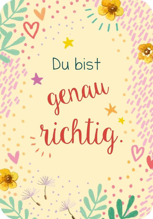 Produktbild Du bist genau richtig! – 50 Karten für dich (Deutsch, Natalie Buchholz, Inka Vigh, 2025)
