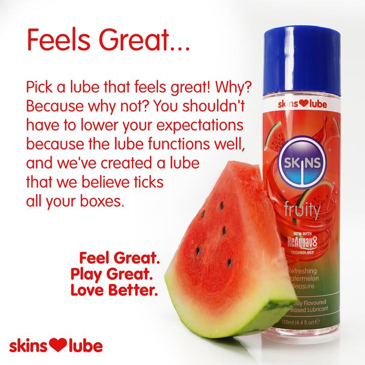 Skins Wassermelone Gleitmittel auf Wasserbasis - 5ml Folie (5 ml)