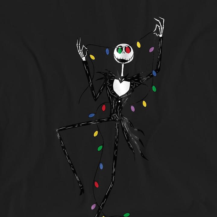 Actual product image The Nightmare Before Christmas Unisex Adult Jack Fairy Lights T-Shirt (M)
