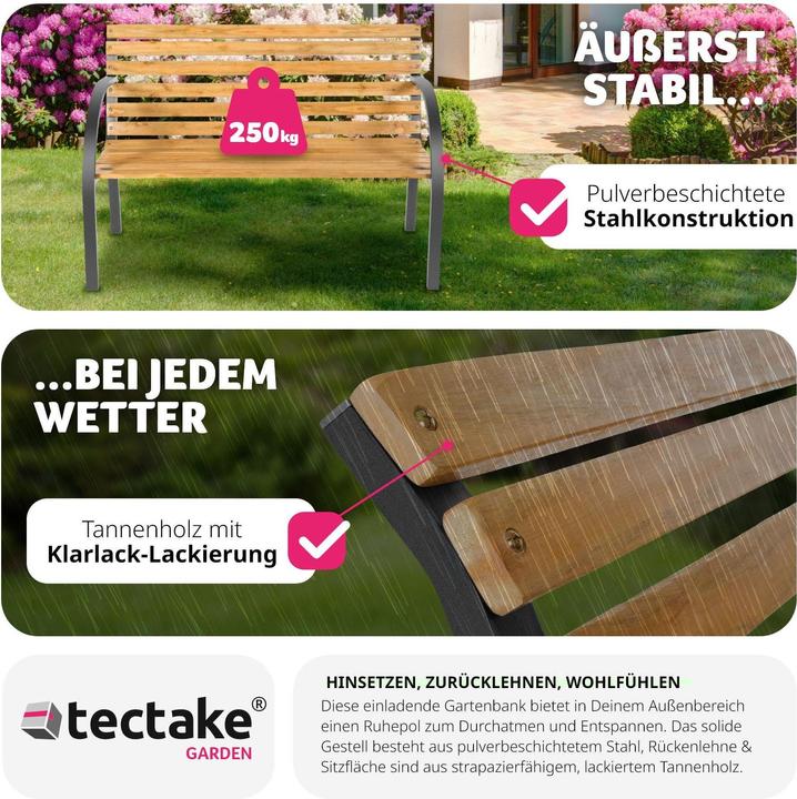 Actual product image tectake Garden bench Micha