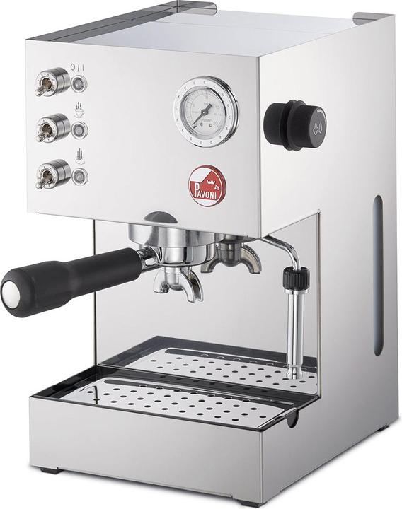 Actual product image La Mer Pavoni piston espressomachine Gran Caffe Steel LPMGCM01EU