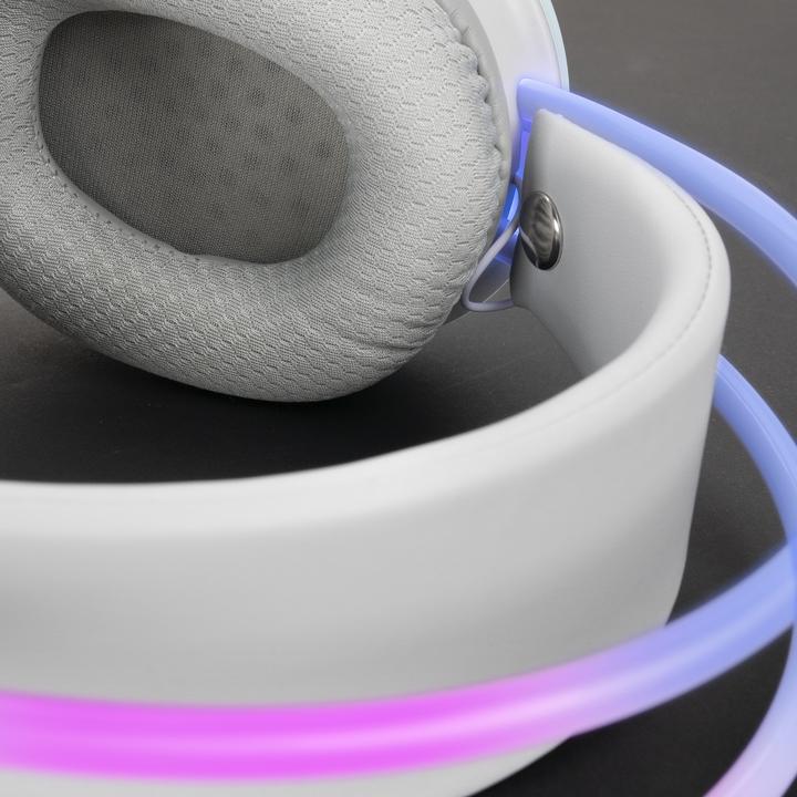 Actual product image Mars Gaming MHGLOW Headphones & Headset Wired Headband USB Type-A White (Cable)