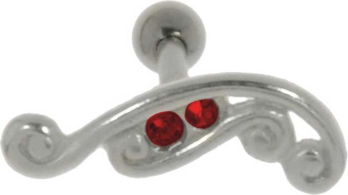 Actual product image Bijouteria Ear piercing (Crystal, Brass with silver plating, Surgical steel 316L)