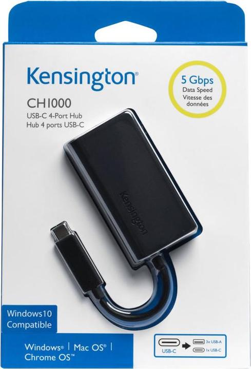 Immagine prodotto Kensington Hub USB-C a 4 porte CH1000 (USB-C, 4 Porti)