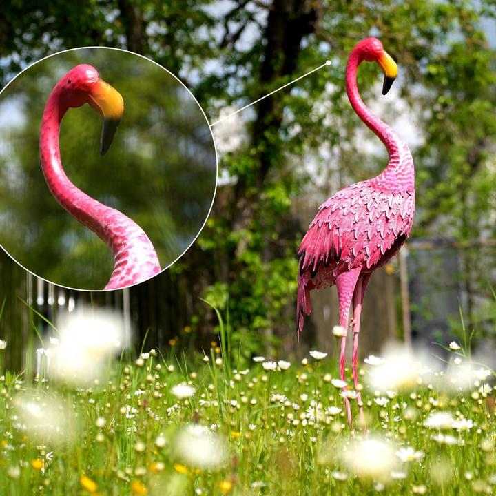 Actual product image Hermex Flamingo metal garden decoration decorative figure garden sculpture garden figure