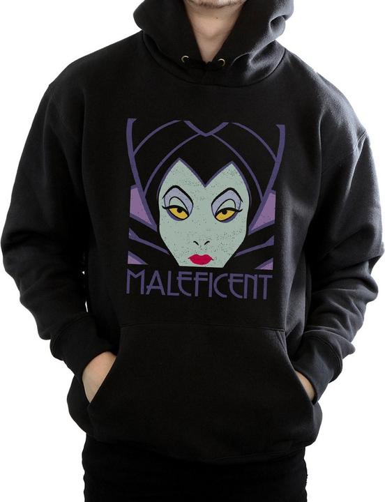 Immagine prodotto Disney Maleficent Cropped Head Felpa con Cappuccio Uomo (L)