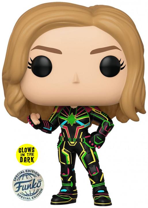 Actual product image Funko Pop! Marvel: Captain Marvel - Captain Marvel (Neon Suit) (Glows in the Dark) (Special Edition)