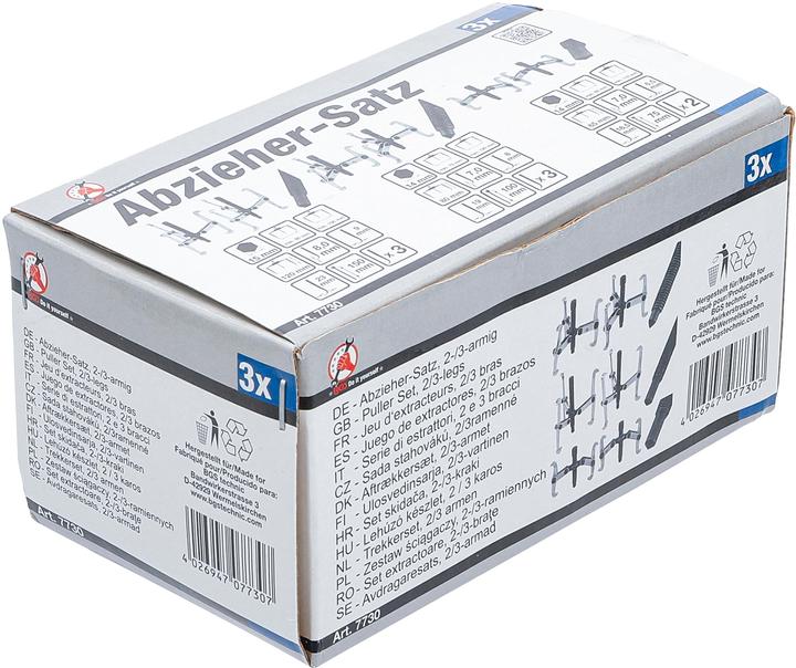 Immagine prodotto BGS Serie di estrattori, 2 e 3 bracci 150 / 100 / 75 mm 3 pz.