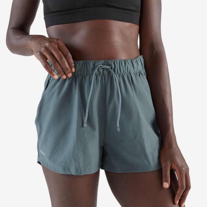 Actual product image Kiprun Laufshorts Trailrunning Damen atmungsaktiv - Run 500 Dry dunkelgrün (XS)