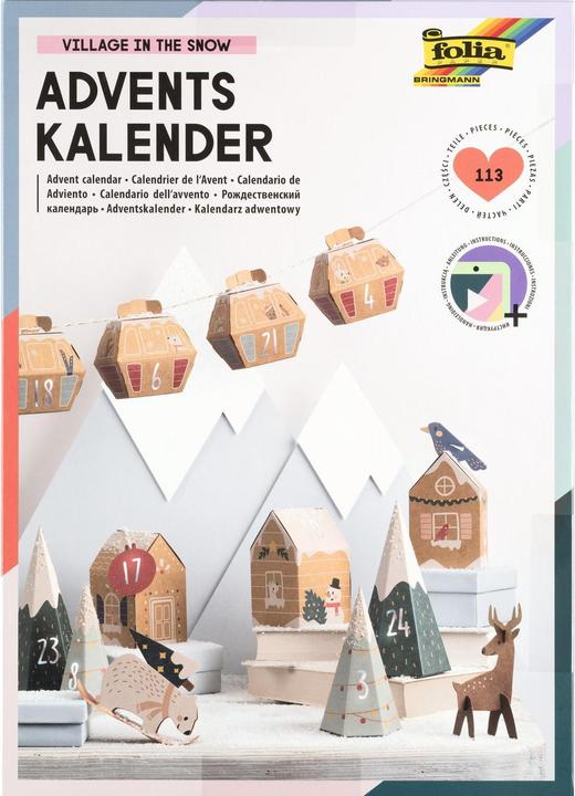 Folia Calendario dell'Avvento set di lavoretti VILLAGGIO NELLA NEVE