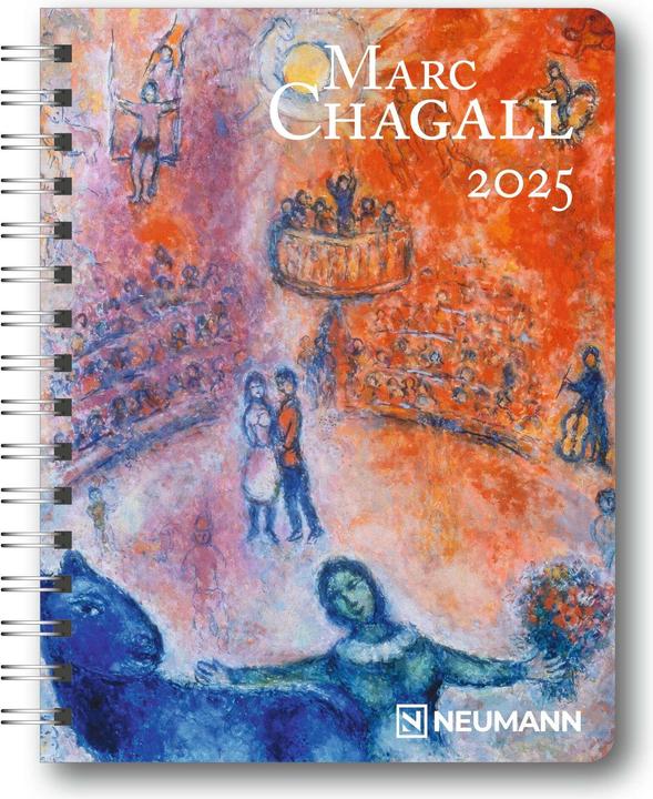 Image du produit Neumann N NEUMANNVERLAGE - Marc Chagall 2025 Diary, 16,5x21,6cm, Calendrier de poche avec douze pages (16 x 22 cm, Allemand)