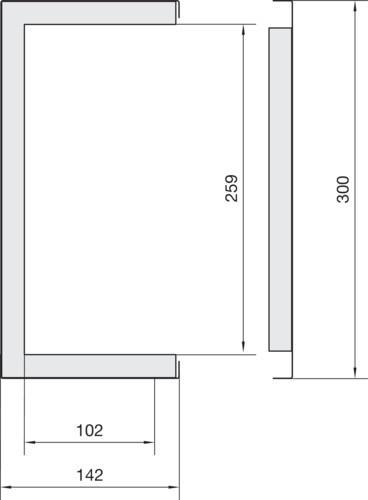 Produktbild Hager FWK3E9926009016 Brandschutzkanal 100x260mm L 1m vkws (100 cm)