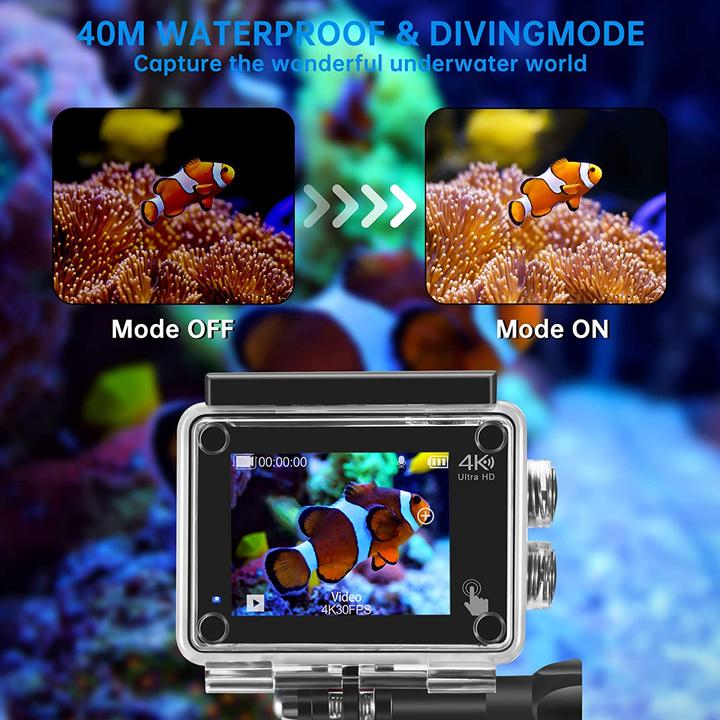 Produktbild Aqra Unterwasserkamera (30p, 4K, WLAN)