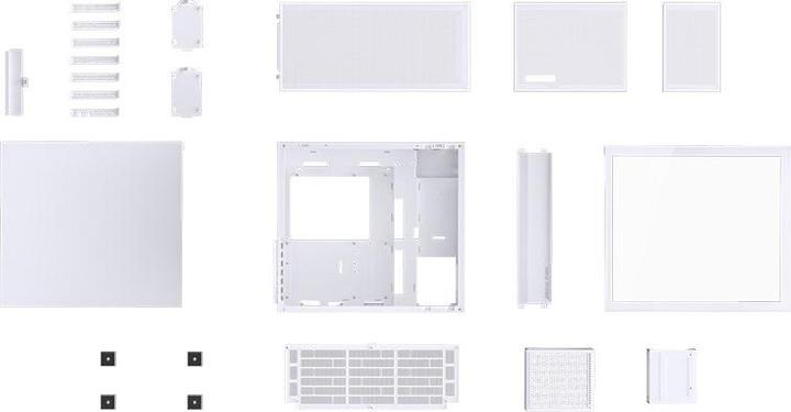 Produktbild Jonsbo D41 MESH White (mATX, DTX, Mini-ITX, ATX)