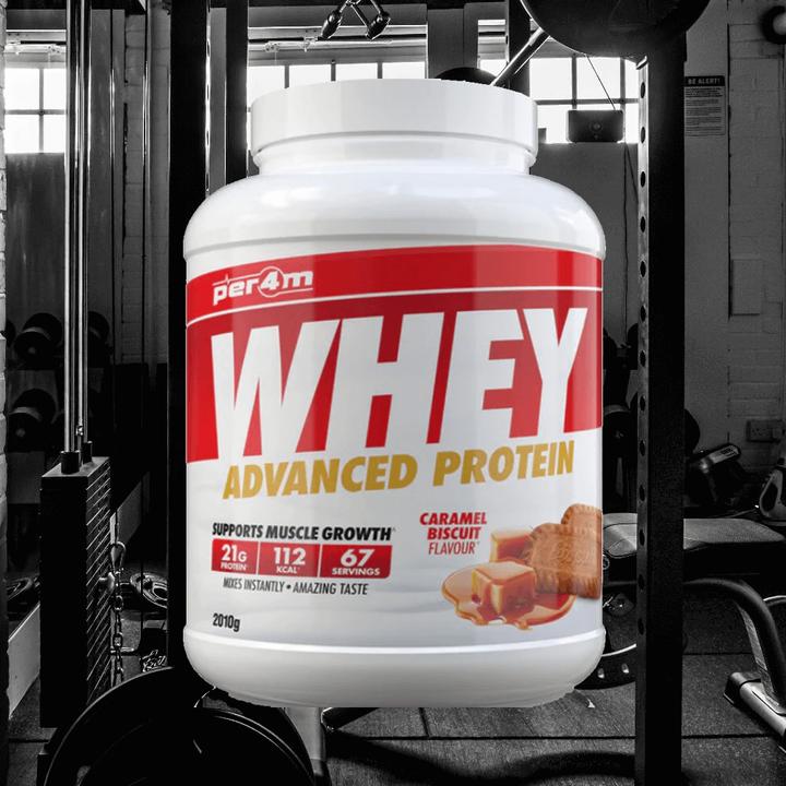 Immagine prodotto Per4m Proteine avanzate del siero di latte (Biscotto al caramello, 1 pz., 2010 g)