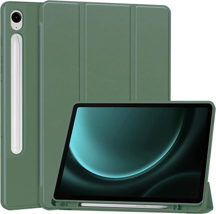 Techsuit - Flex Trifold (with Pencil Holder) - Samsung Galaxy Tab S9 FE / S10 FE - Green (Samsung Galaxy Tab S10 FE)