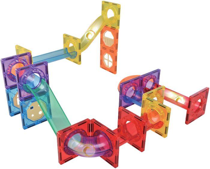 Creathek LED magnetic marble run, 49 pieces