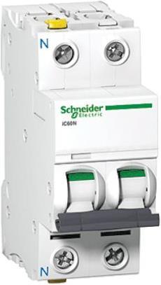 Produktbild Schneider Electric Acti9 iC60H MCB 2 Pole 2A Curve C