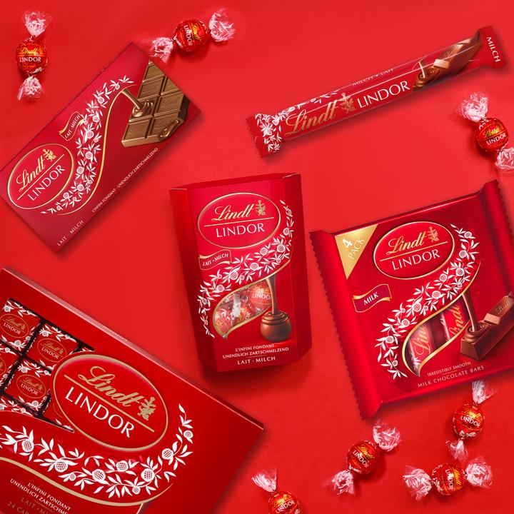 Actual product image Lindt Lindor Latte Barretta 4x25g (100 g)
