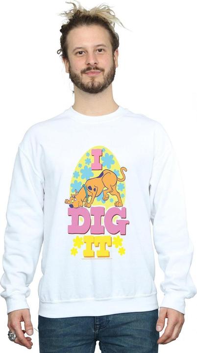 Actual product image Scooby Doo Mens Easter I Dig It Sweatshirt (L)