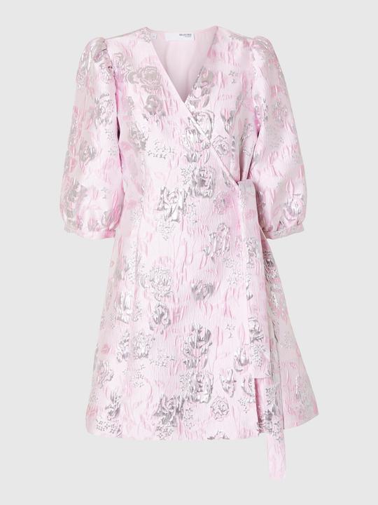 Produktbild Selected Femme Geblümtes Jacquard Wickelkleid (36)