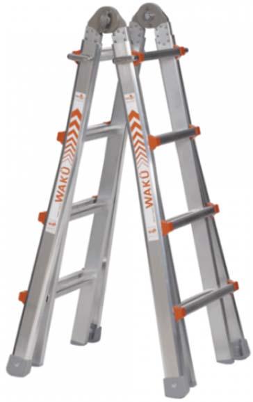 kaiserkraft Teleskop-Klappleiter (Mehrzweckleiter, 420 cm)