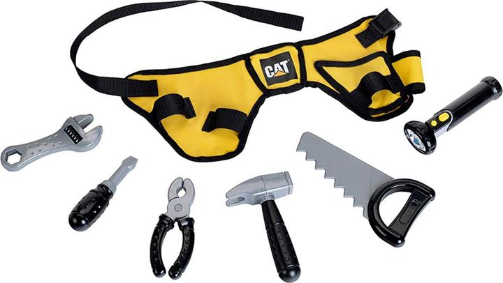 Actual product image Theo Klein 3222 CAT Tool Belt | With sturdy tools such as hammer, pliers and more. | Battery-powered flashlight