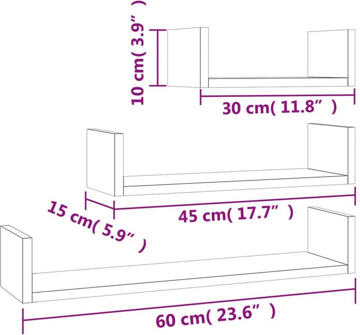Produktbild VidaXL Venyamin (60 x 15 x 10 cm)