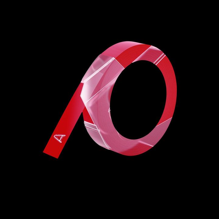 Produktbild Dymo Prägeband 520102 (0.90 cm, Rot)