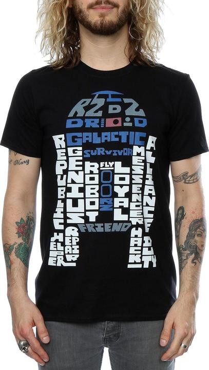 Image du produit Star Wars - T-shirt R2-D2 TEXT HEAD - Homme (S)