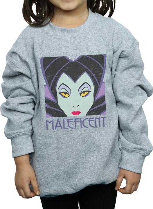 Actual product image Disney Girls Maleficent Cropped Head Sweatshirt (140, 146)