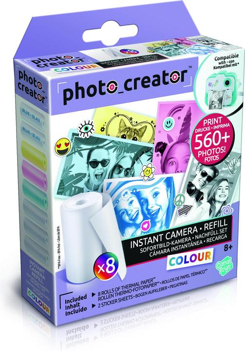 Actual product image Canal Toys Instant Camera Refill Kit 8x photo paper + stickers