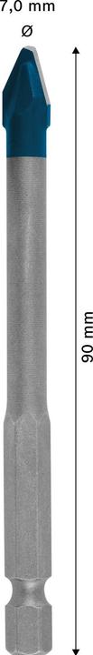 Image du produit Bosch Professional Zubehör Foret EXPERT HEX-9 HardCeramic, 7 x 90 mm (7 millimètres)