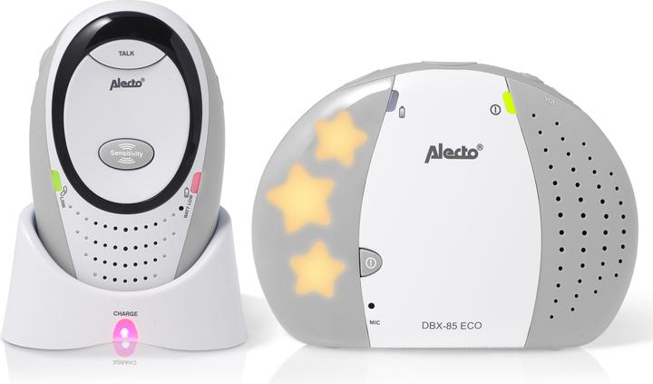 Produktbild Alecto DECT Babyphone mit Sparbetrieb, weiss/grau (Babyphone mit Kamera, 300 m)